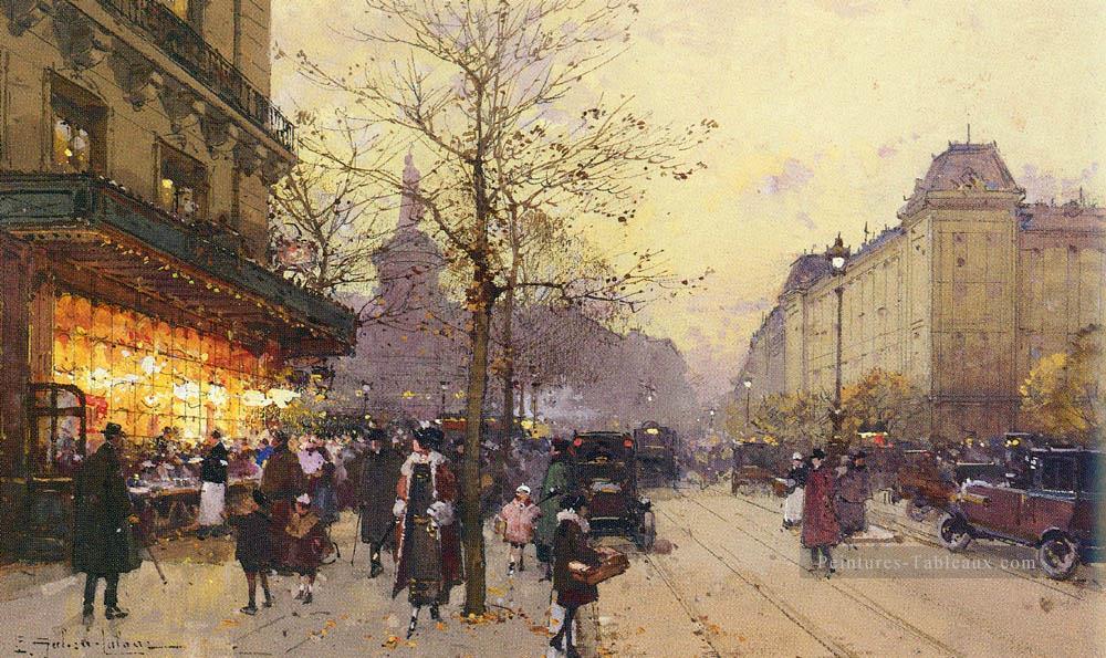 PLACE DE LA REPUBLIQUE PARIS parisien gouache Eugène Galien Laloue Peintures à l'huile